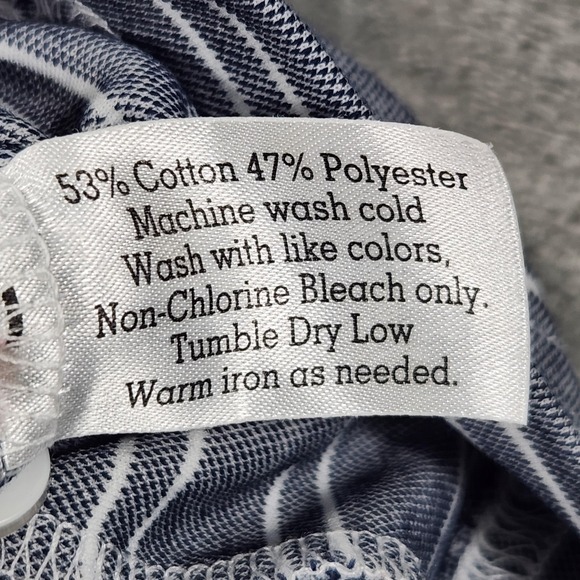 Criquet Polo Shirt Mens Large Blue White Striped Pocket Golf Casual Comfort - Picture 10 of 10